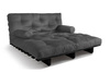 Schlafsofa 140x200 - Slim Comfort Black - Pascall Futon Grau