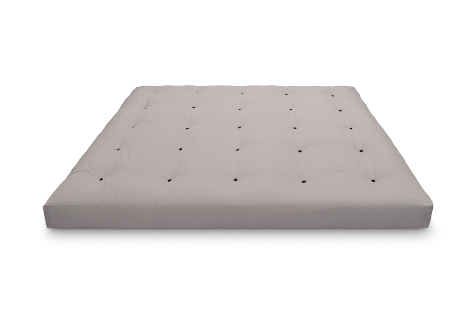Matratze Futon 200x200 mit Wolle, Latex und Kokos - Pascall Comfort Wool Grau