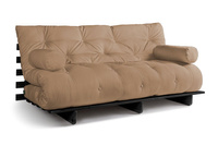 Schlafsofa 180x200 - Slim Comfort Black - Pascall Futon Beige