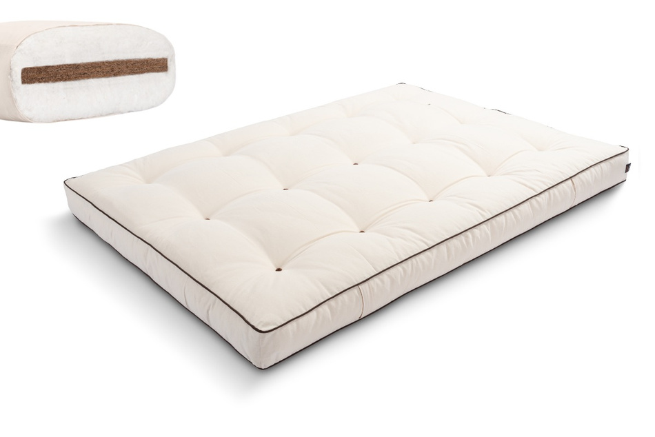 Matratze Futon 120x200 mit Kokos - Pascall Medium Coco Kedro Ecru