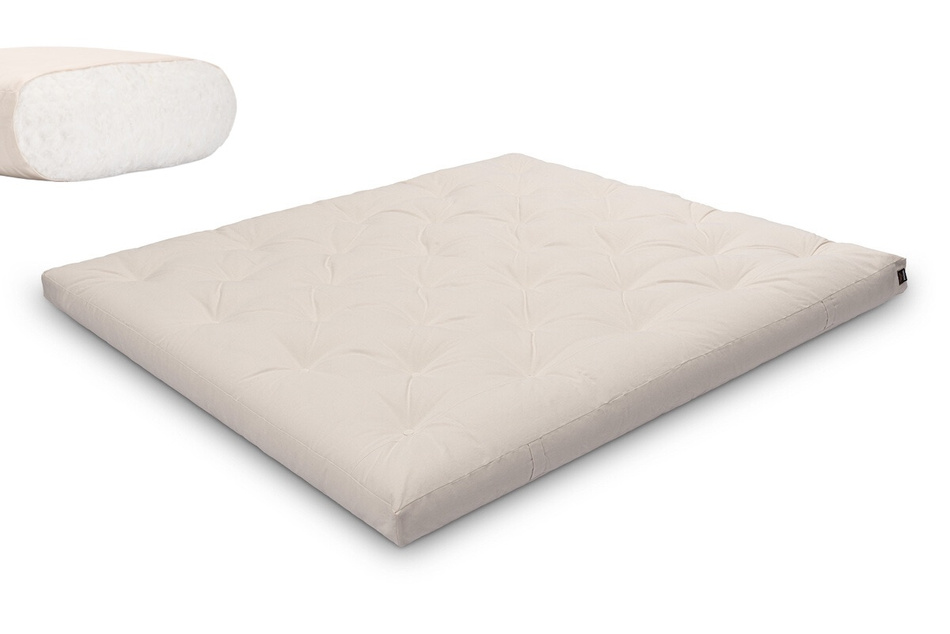 Matratze Futon 180x200 - Pascall Slim Natural Ecru