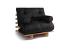 Schlafsofa 90x200 - Slim Basic Classic - Pascall Futon Schwarz