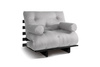 Schlafsofa 90x200 - Slim Basic Black - Pascall Futon Tauben-Glow