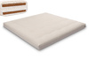 Matratze Futon 200x200 mit Wolle, Latex und Kokos - Pascall Comfort Wool Hard Ecru