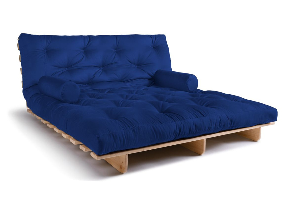 Schlafsofa 180x200 - Slim Exclusive Classic - Pascall Futon Blau