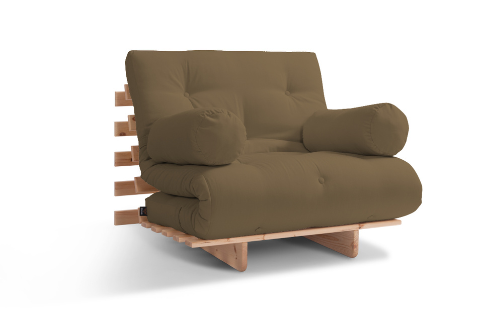 Ausziehbares Gartensofa 90x200 – Freedom Classic – Pascall Futon Marron Light