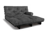 Schlafsofa 160x200 - Slim Exclusive Black - Pascall Futon Grau