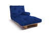 Schlafsofa 90x200 - Slim Comfort Classic - Pascall Futon Blau