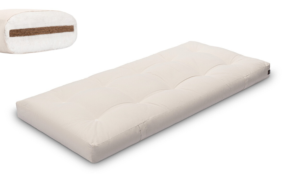 Matratze Futon 90x200 mit Kokos - Pascall Medium Coco Ecru