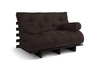 Schlafsofa 120x200 - Slim Comfort Black - Pascall Futon Braun