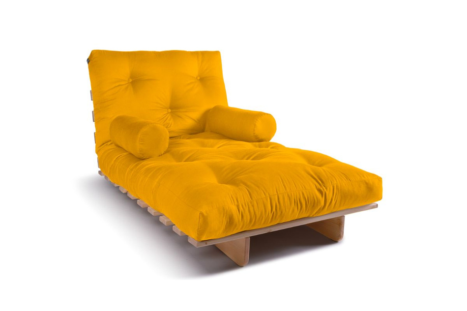 Schlafsofa 90x200 - Slim Comfort Classic - Pascall Futon Honig