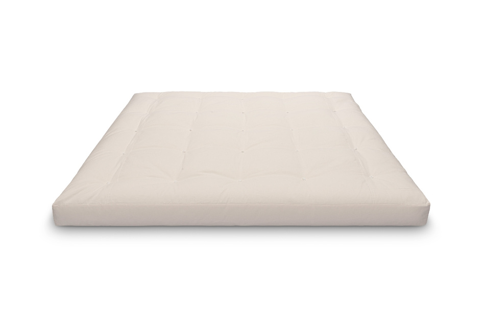 Matratze Futon 200x200 mit Wolle, Latex und Kokos - Pascall Comfort Wool Ecru