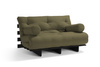 Schlafsofa 120x200 - Slim Basic Black - Pascall Futon Khaki