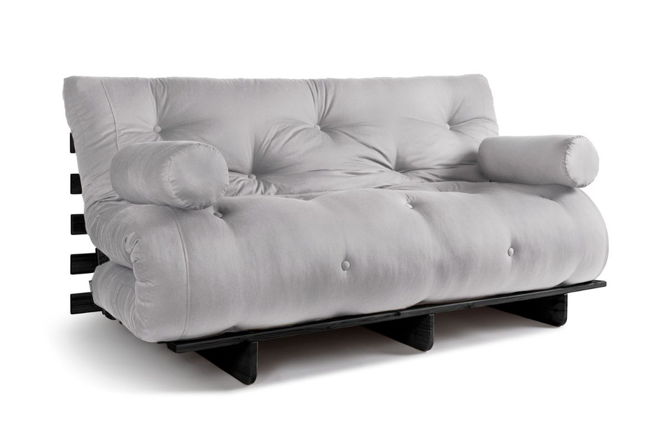 Schlafsofa 160x200 - Slim Comfort Black - Pascall Futon Tauben-Glow