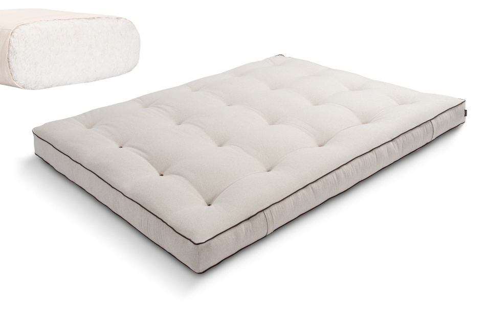 Matratze Futon 160x200 - Pascall Medium Natural Kedro Leinen