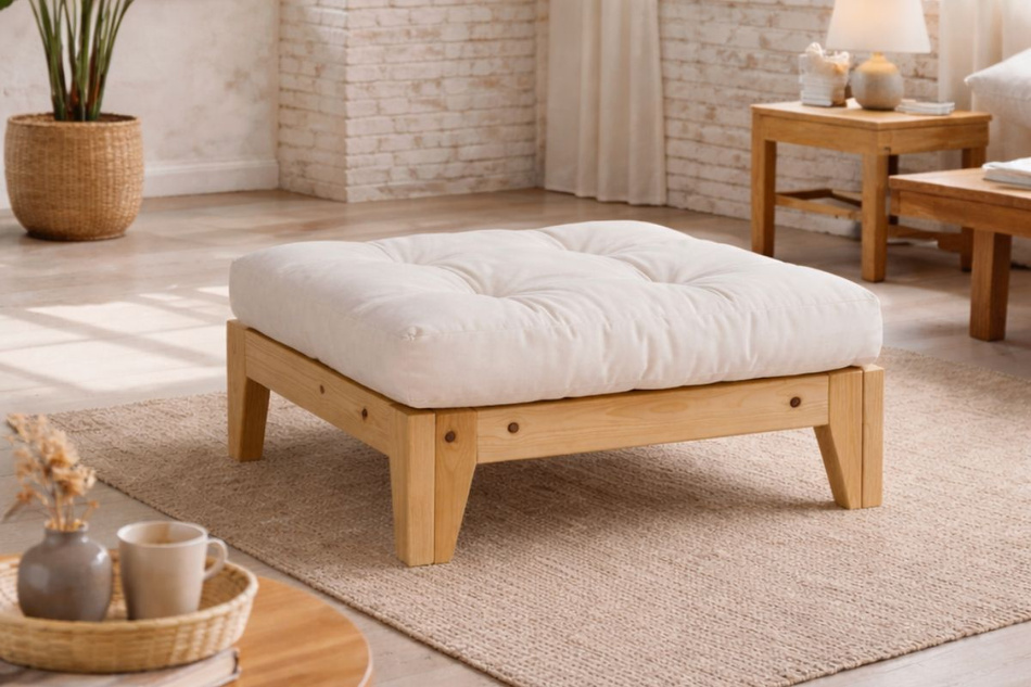 Hocker Sakura - Pascall Futon Leinen