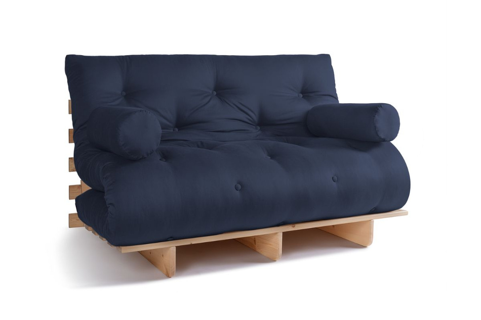 Schlafsofa 140x200 - Slim Exclusive Classic - Pascall Futon Marineblau