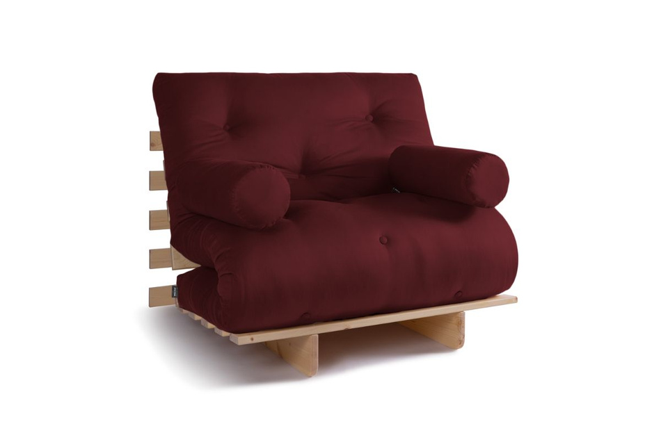 Schlafsofa 90x200 - Slim Exclusive Classic - Pascall Futon Bordeaux
