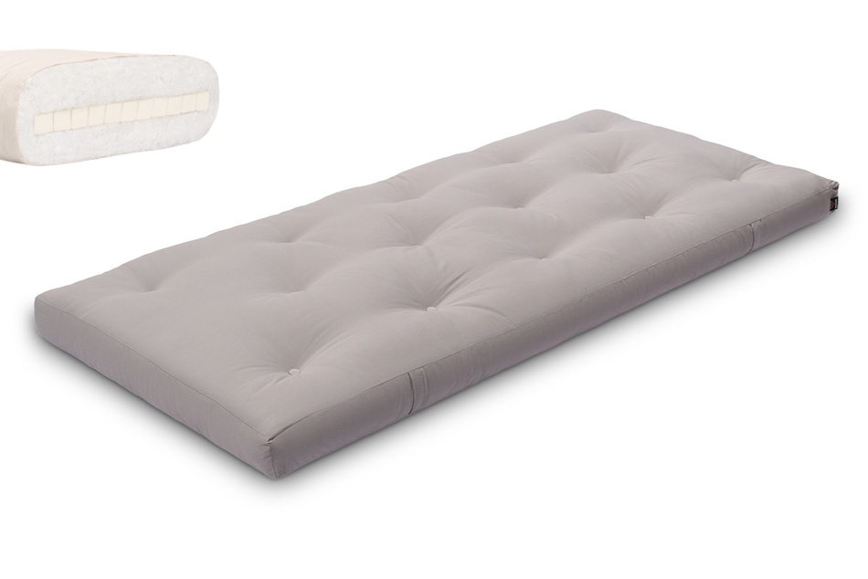Matratze Futon 90x200 mit Latex - Pascall Slim Latex Grau