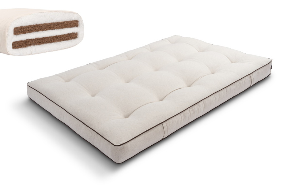 Matratze Futon 140x200 mit Kokos - Pascall Medium Duo Coco Kedro Leinen