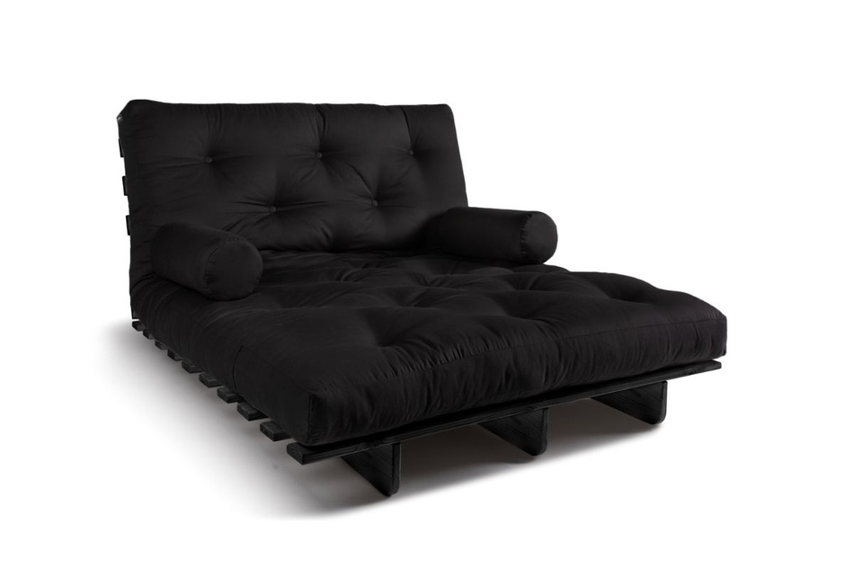Schlafsofa 120x200 - Slim Basic Black - Pascall Futon Schwarz