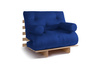 Schlafsofa 90x200 - Slim Exclusive Classic - Pascall Futon Blau