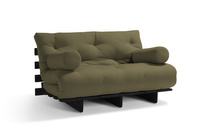 Schlafsofa 160x200 - Slim Exclusive Black - Pascall Futon Khaki