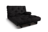 Schlafsofa 120x200 - Slim Basic Black - Pascall Futon Schwarz