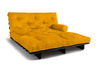 Schlafsofa 160x200 - Slim Exclusive Black - Pascall Futon Honig