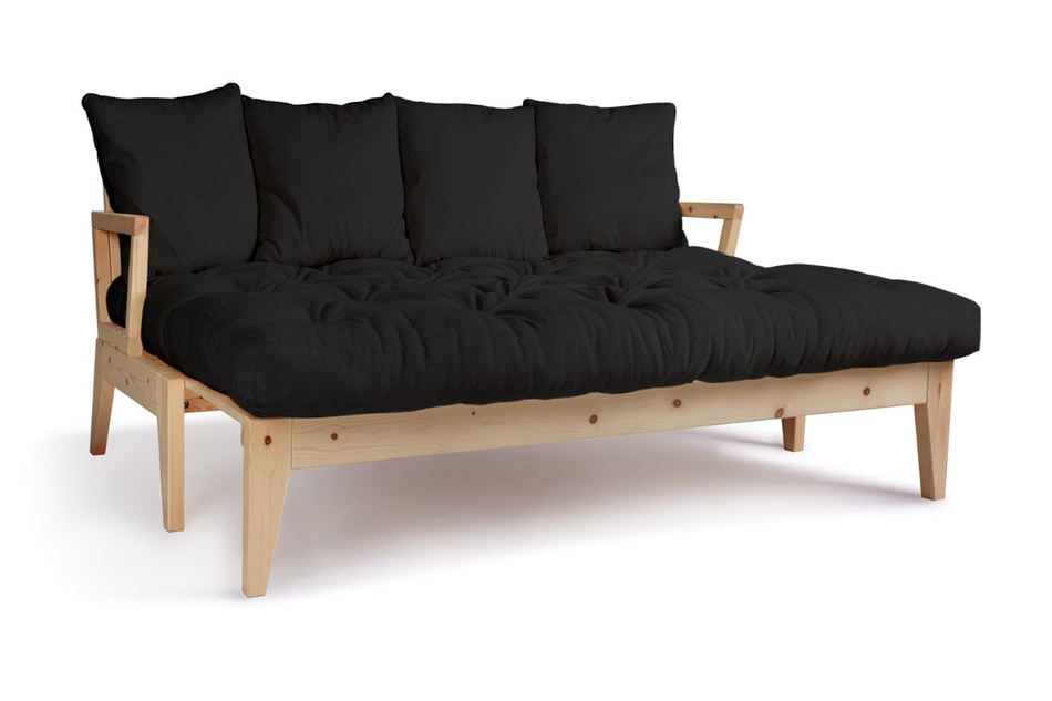 Schlafsofa 200 cm - Sakura - Pascall Futon Schwarz
