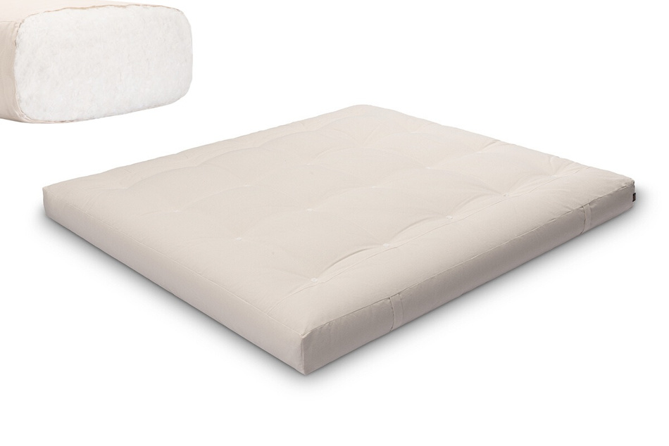 Matratze Futon 180x200 - Pascall Comfort Natural Ecru