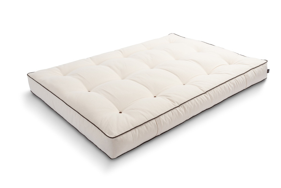 Matratze Futon 120x200 mit Wolle, Latex und Kokos - Pascall Comfort Wool Hard Kedro Ecru