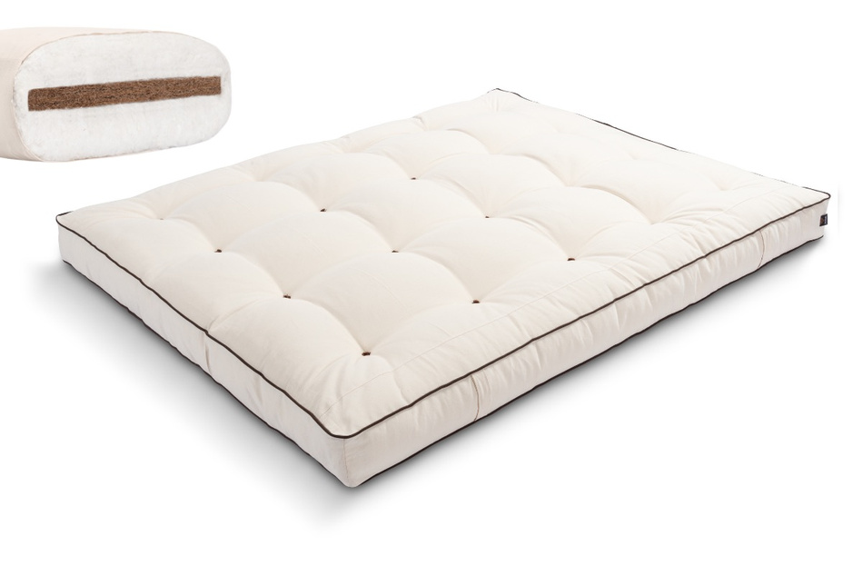 Matratze Futon 200x200 mit Kokos - Pascall Medium Coco Kedro Ecru