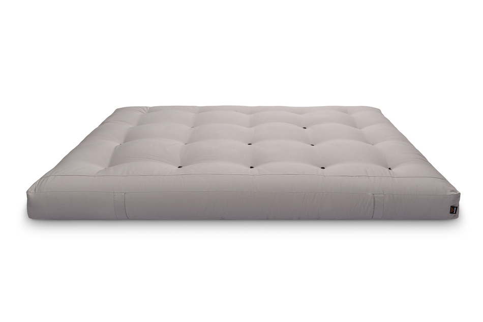 Matratze Futon 160x200 mit Wolle, Latex und Kokos - Pascall Comfort Wool Hard Grau