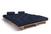 Schlafsofa 180x200 - Slim Exclusive Classic - Pascall Futon Marineblau