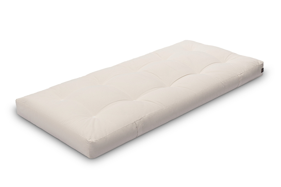 Matratze Futon 90x200 mit Wolle, Latex und Kokos - Pascall Comfort Wool Ecru