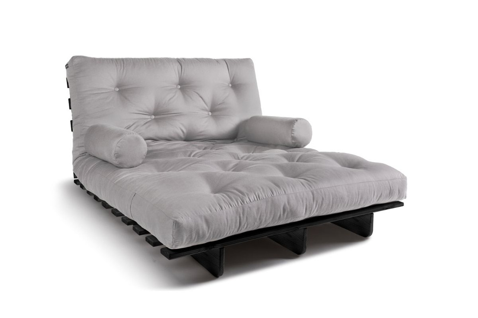 Schlafsofa 120x200 - Slim Comfort Black - Pascall Futon Tauben-Glow