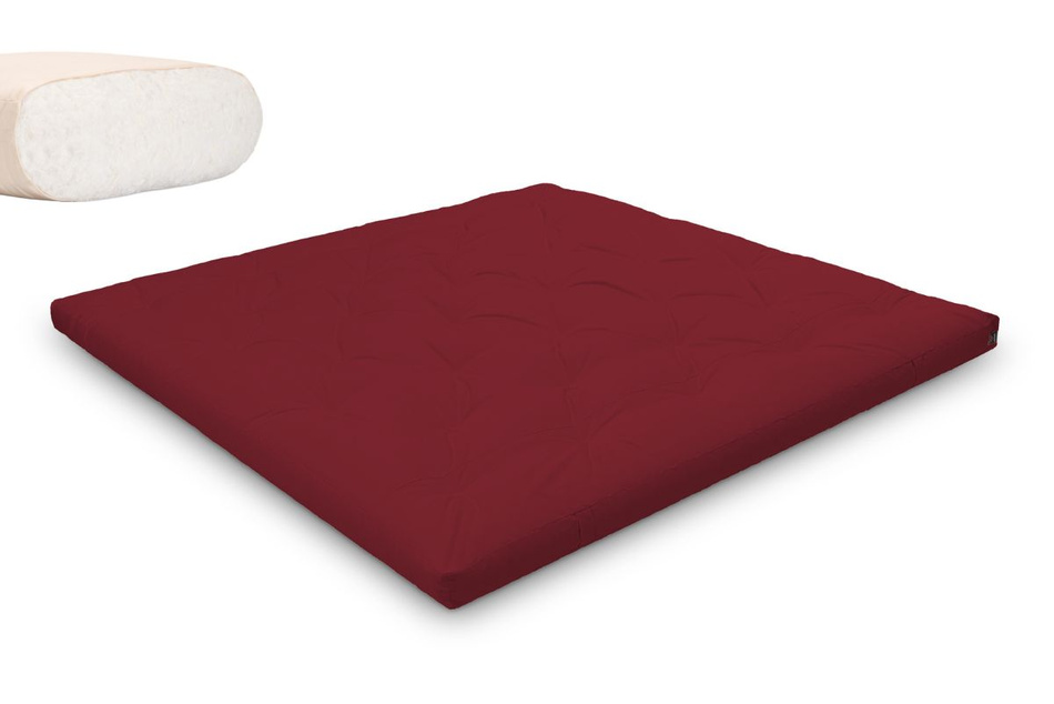 Matratze Futon 200x200 - Pascall Slim Natural Bordeaux
