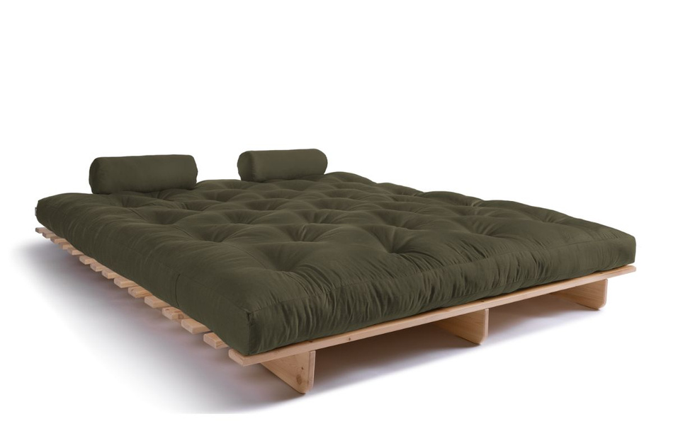 Schlafsofa 180x200 - Slim Exclusive Classic - Pascall Futon Khaki