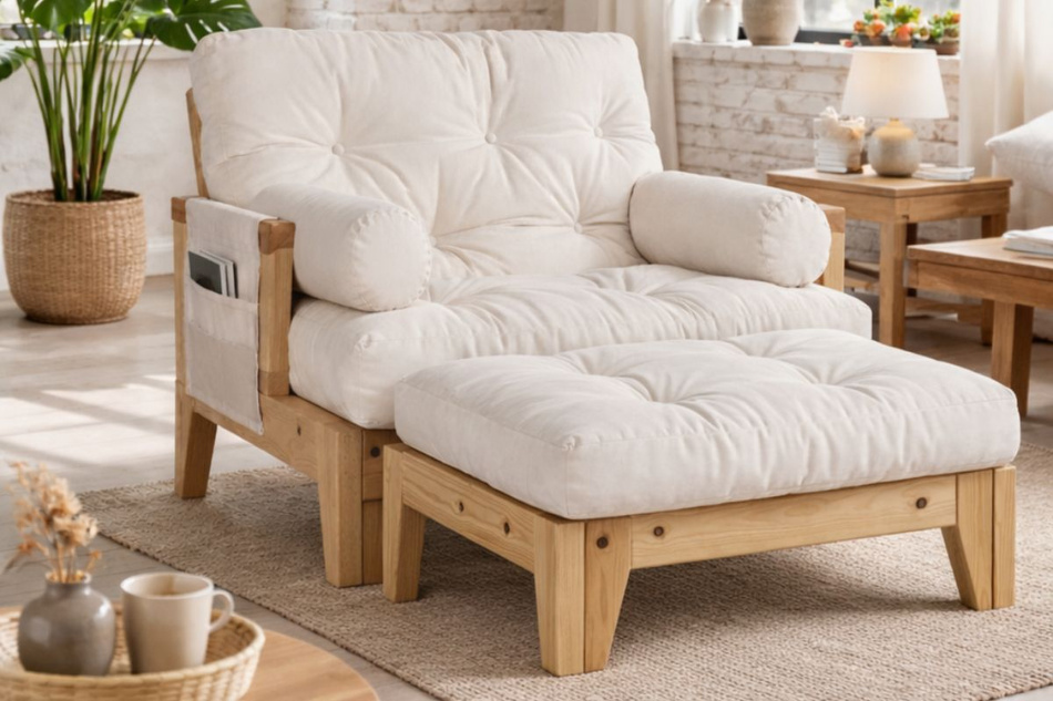Sessel Sakura - Pascall Futon Ecru