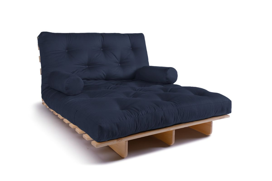 Schlafsofa 120x200 - Slim Exclusive Classic - Pascall Futon Marineblau