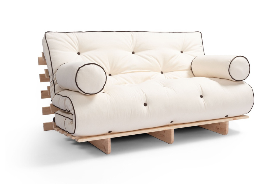 Schlafsofa 120x200 - Slim Exclusive Kedro Classic - Pascall Futon Ecru