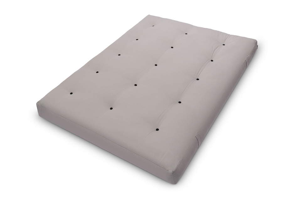 Matratze Futon 140x200 mit Wolle, Latex und Kokos - Pascall Comfort Wool Hard Grau