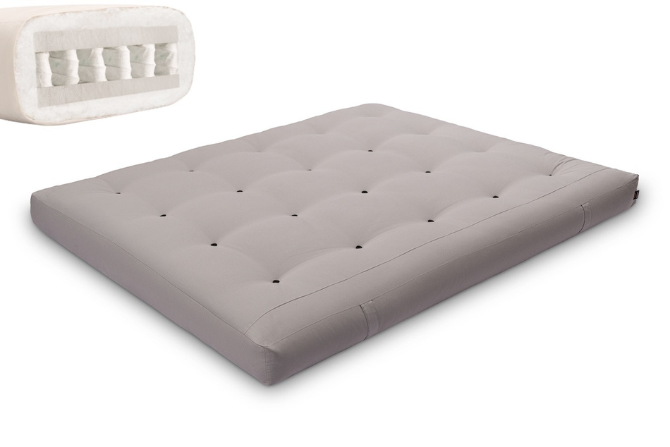 Matratze Futon 160x200 - Pascall Hybrid Pocket H3 Grau