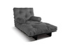 Schlafsofa 90x200 - Slim Exclusive Black - Pascall Futon Grau