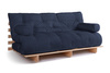 Schlafsofa 180x200 - Slim Comfort Classic - Pascall Futon Marineblau