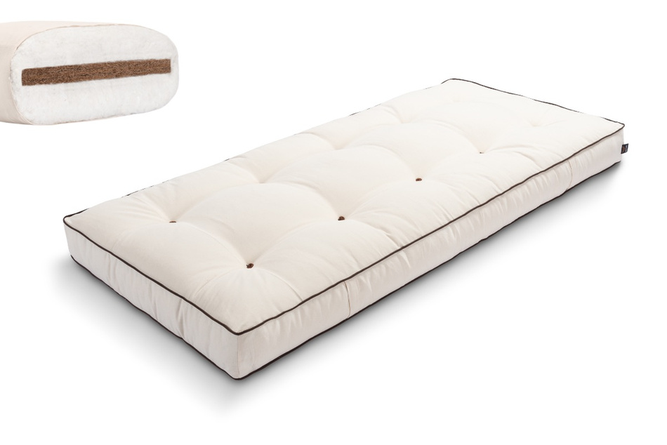 Matratze Futon 90x200 mit Kokos - Pascall Medium Coco Kedro Ecru