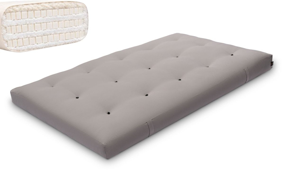Matratze Futon 120x200 mit Latex - Pascall Comfort Trio Latex Wool Grau