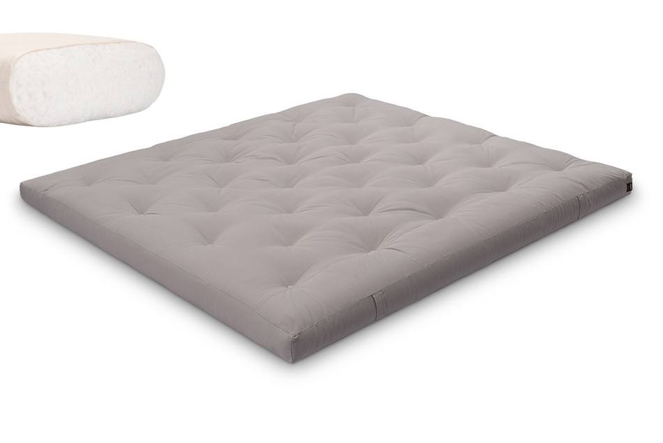 Matratze Futon 180x200 - Pascall Slim Natural Grau