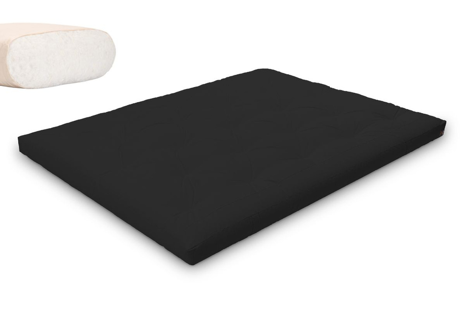 Matratze Futon 160x200 - Pascall Slim Natural Schwarz